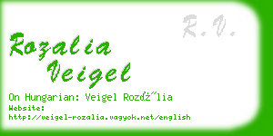 rozalia veigel business card